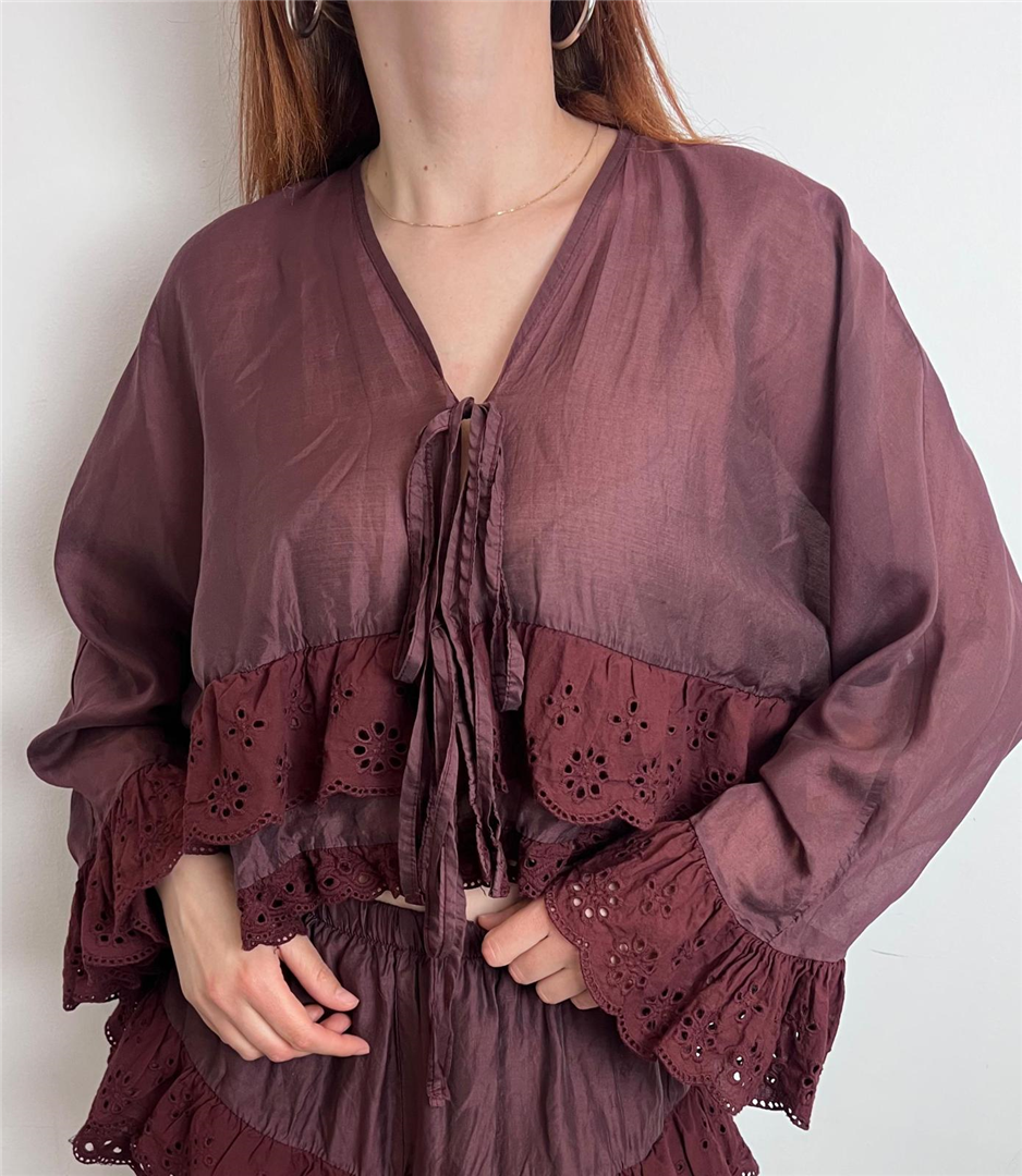 Blusa Con Inserti In Pizzo Sangallo - Haveone cod. CVS_Q258 main:sha1=23c300028e828c58e52db534dbd9655c90be53b7