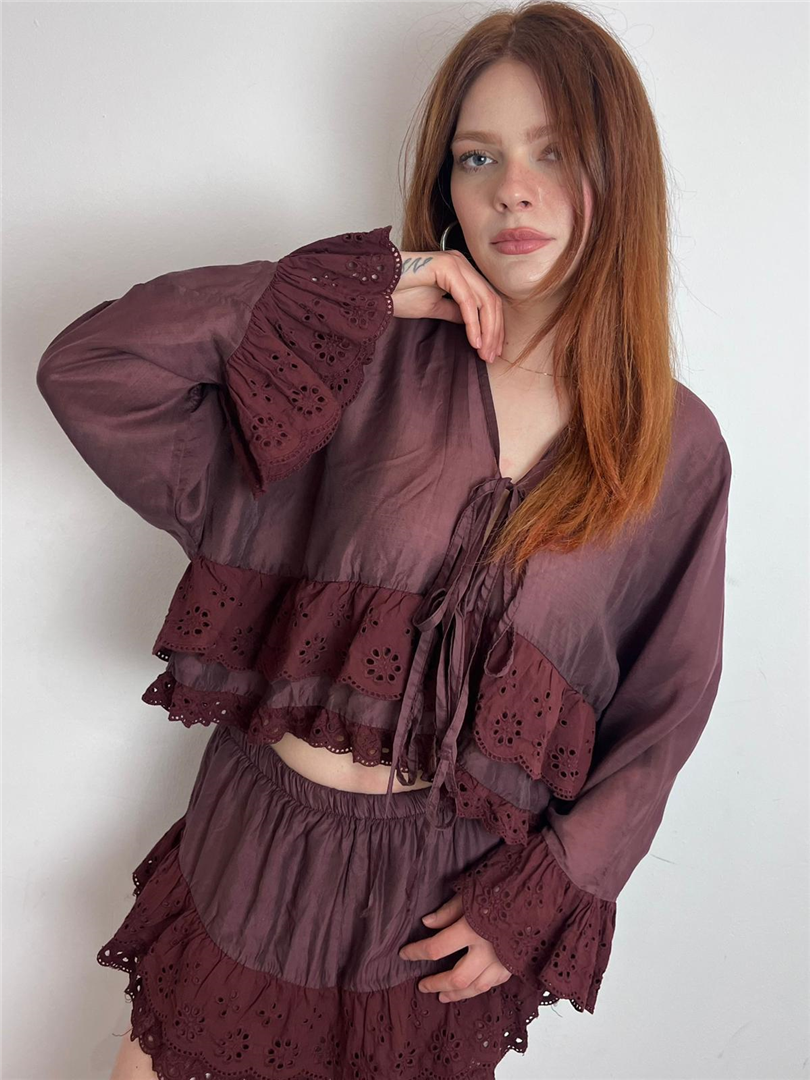 Blusa Con Inserti In Pizzo Sangallo - Haveone cod. CVS_Q258 main:sha1=e81362f1b9dd880dd2269297552f8430708f5081