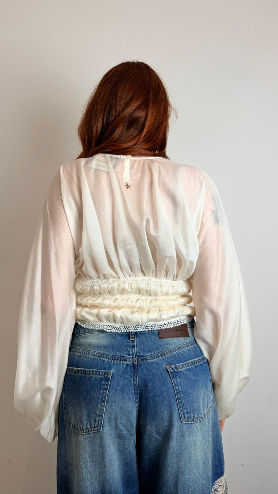 Blusa Manica Ampia Con Accessorio Collana - Souvenir cod. S39M0205 main:sha1=c377429d078b0cd78f5d51a6eac32598bc54bc6a