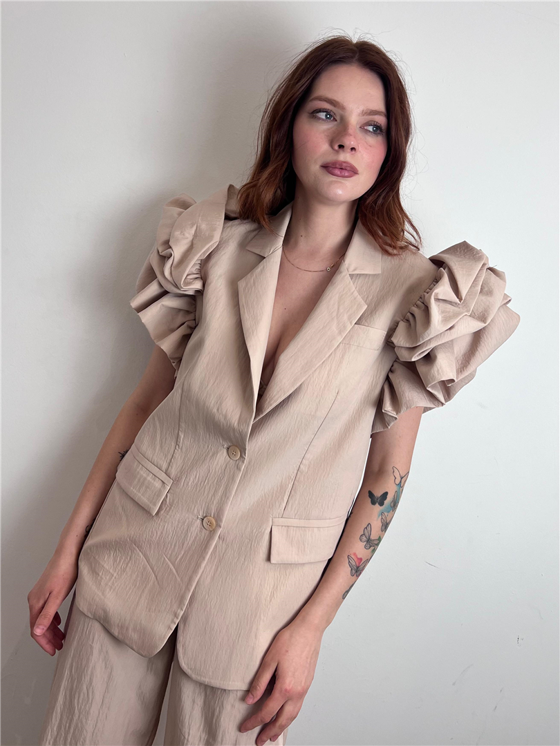 Giacca Giromanica Con Volant Sulle Spalle - Souvenir cod. M39F1560 main:sha1=e383b2d33c685342b58bdb3f2f55aaee6fab5711