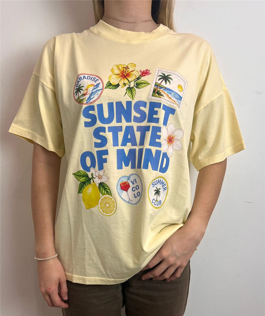 T Shirt Stampa Sunset State - Vicolo cod. RAB0834 main:sha1=c4374b7086f1681d8fe1f77d594fba86cc8c1126