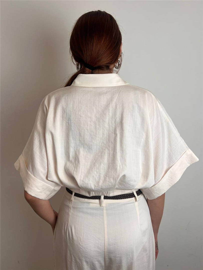 Camicia Crop Con Elastico Sul Retro - Vicolo cod. TAB2272 main:sha1=fb0f273c960643d5f14d2e7a386bc1554b7e59da