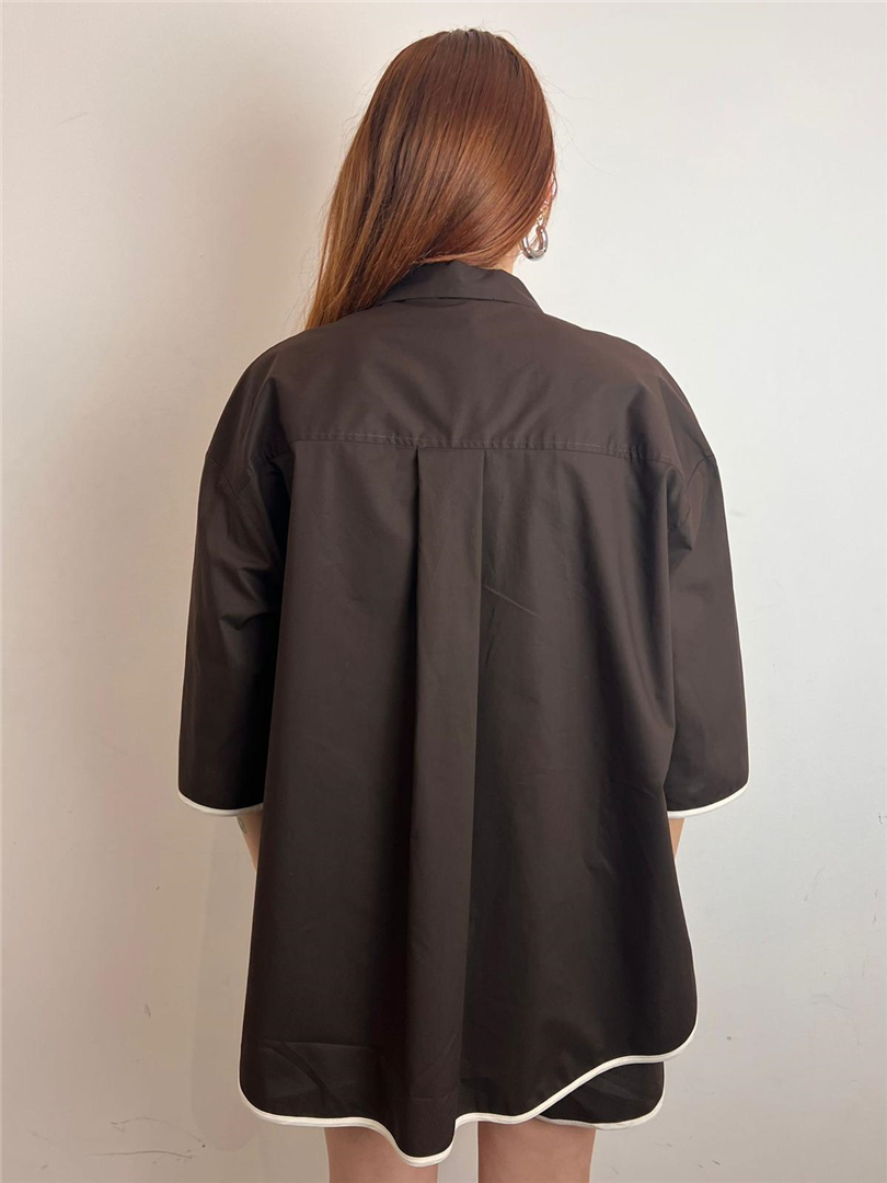 Camicia Over Con Profili A Contrasto - Vicolo cod. TAB2257 main:sha1=85e1810d0c4f734a9b4abf1d9116378d512cacd1