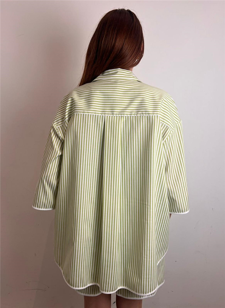 Camicia Over A Righe Con Profilo A Contrasto - Vicolo cod. TAB2344 main:sha1=1ca6353723d17880589d98450537da68540f5626