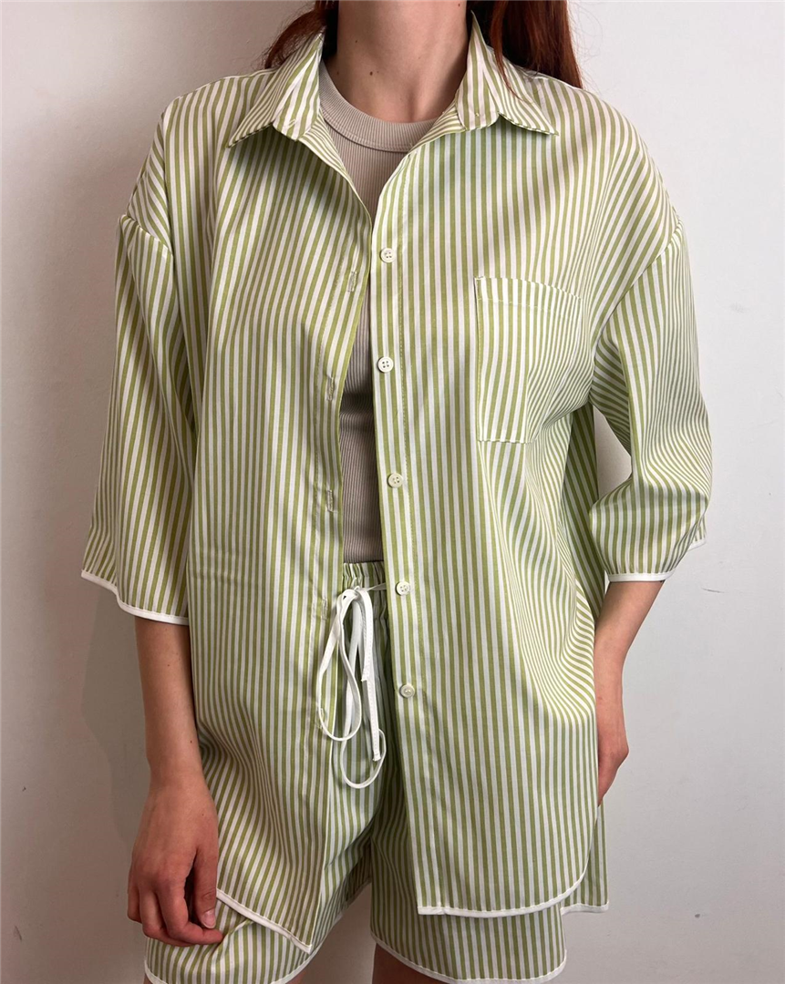 Camicia Over A Righe Con Profilo A Contrasto - Vicolo cod. TAB2344 main:sha1=fa17021c3e8e86379fb553d33c9c383e70a0a84c