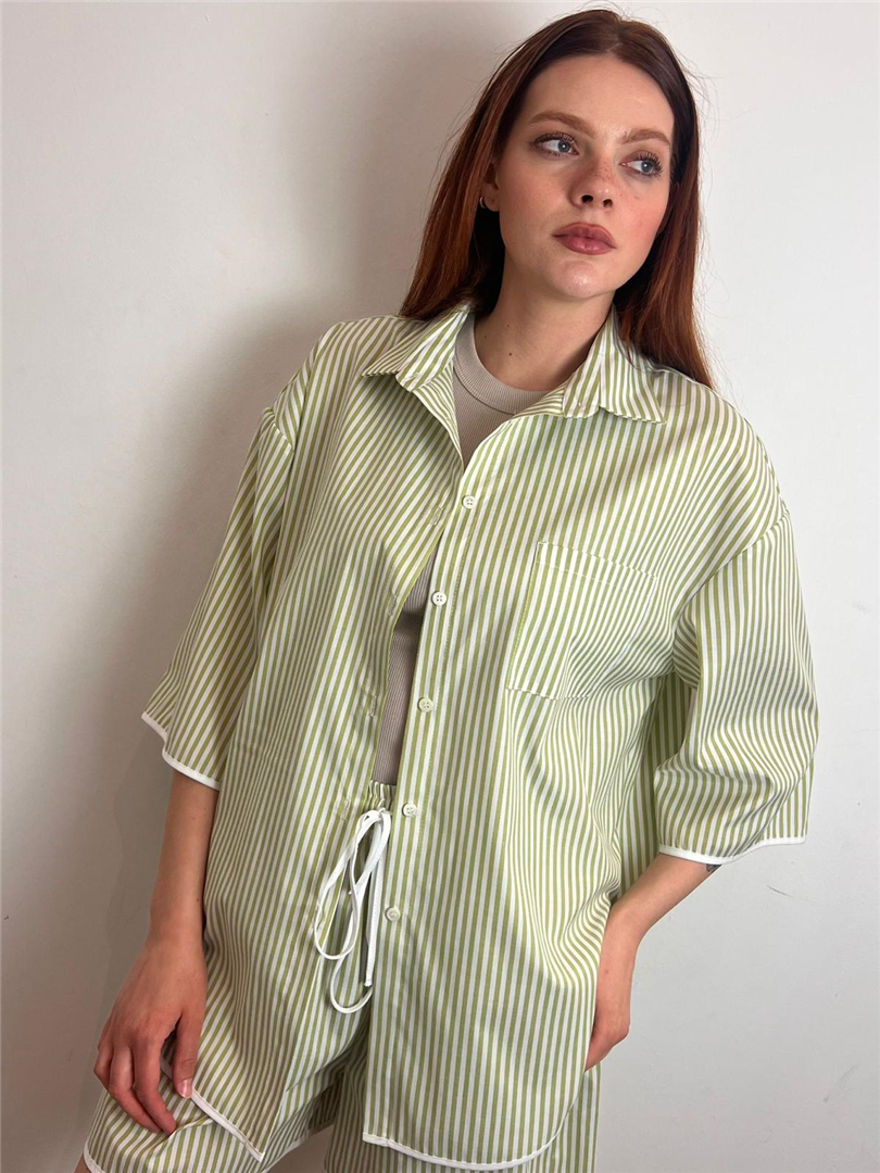 Camicia Over A Righe Con Profilo A Contrasto - Vicolo cod. TAB2344 main:sha1=e80926a8188b06e53ea13e979b3a26cc7878dcc1