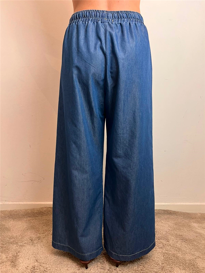 Pantalone Palazzo Chambray Con Coulisse - Please cod. P3OMBUJCDZ main:sha1=f3a6220dab8bc06e719d0ad6d03c7e64fbafda42