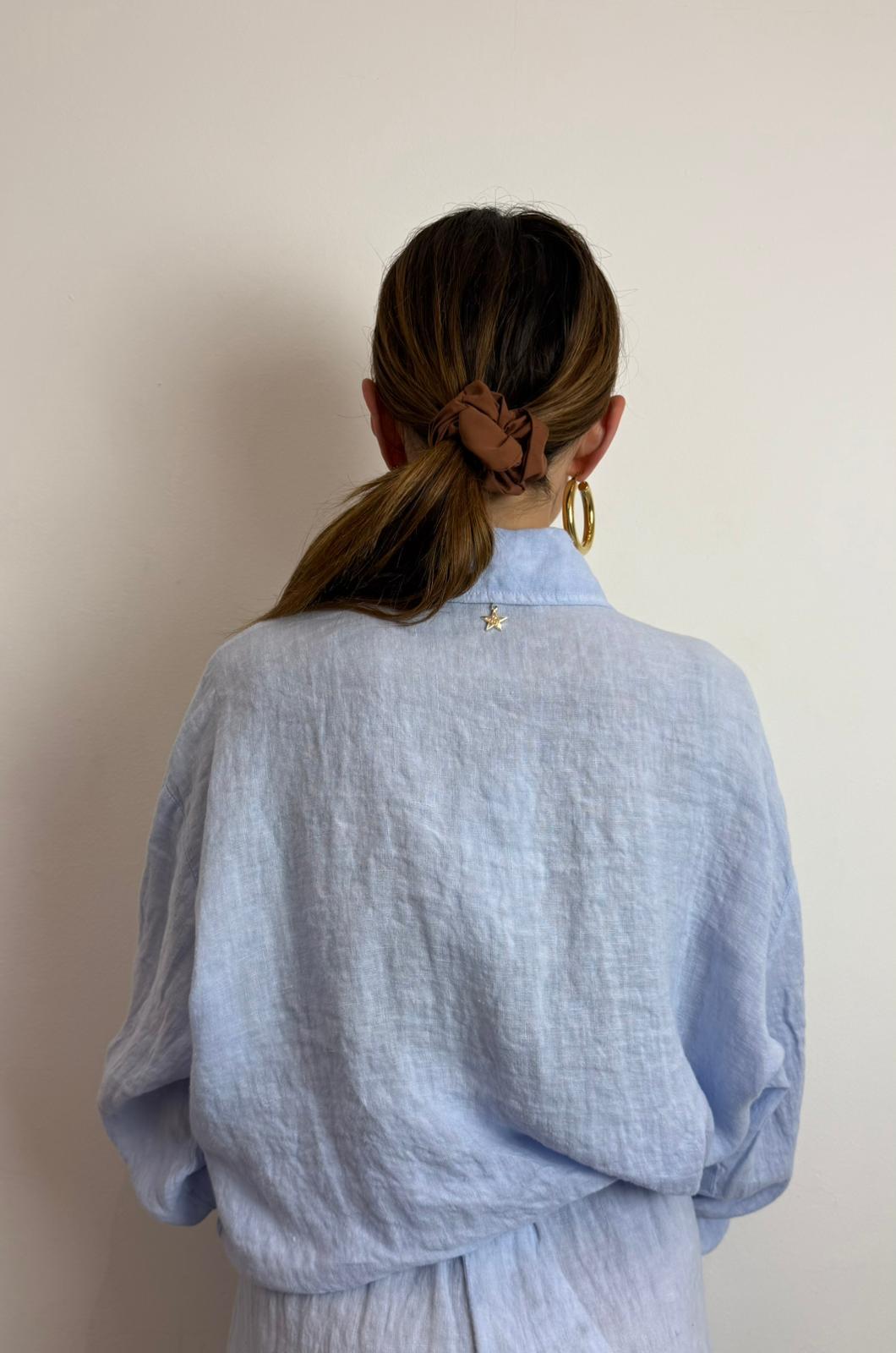Camicia Con Coulisse Sul Fondo 100% Lino - Souvenir cod. L39Y1605 main:sha1=8bbfb53f724c7b576e040f6d6e85e28a20cbdde6