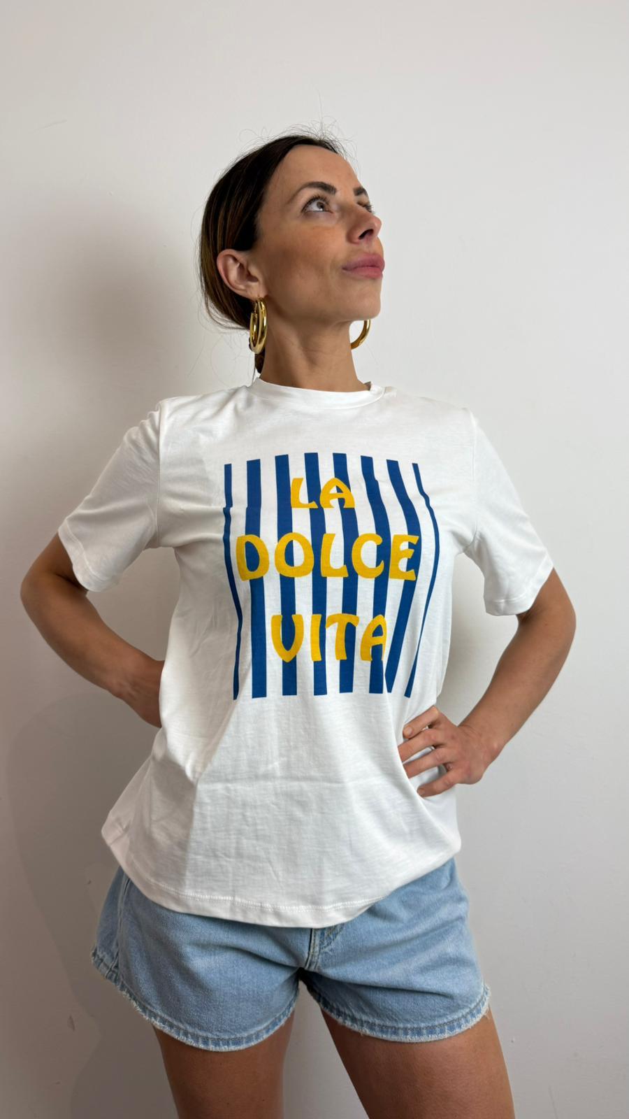 T Shirt La Dolce Vita - Souvenir cod. M39F1803 main:sha1=f9757ced5c55c686fcef108000d961db9e771dbb