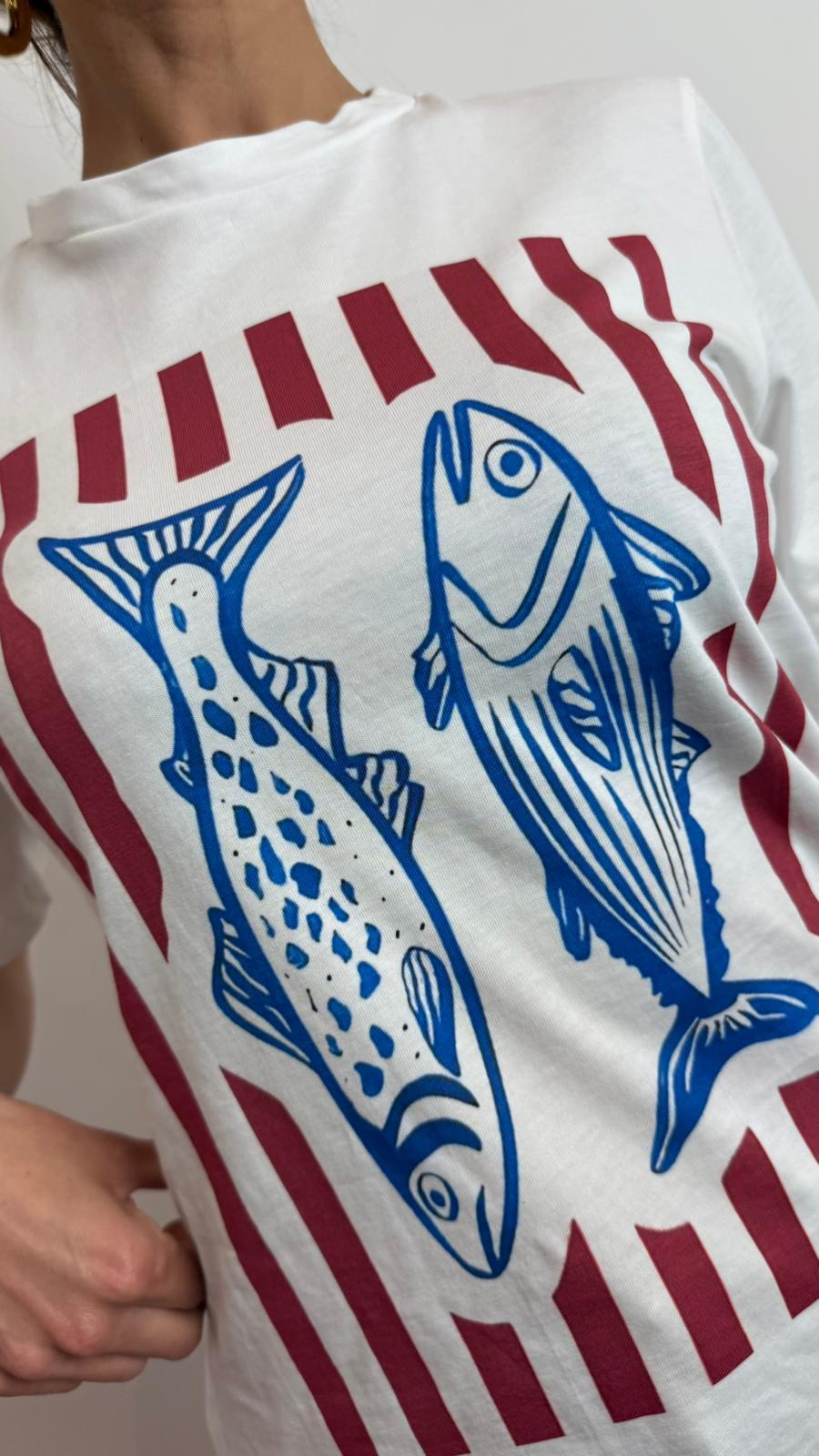 T Shirt Pesci - Souvenir cod. M39F1805 main:sha1=8542e0f9fe75952c2933e7e5a704a1789b61dcf7