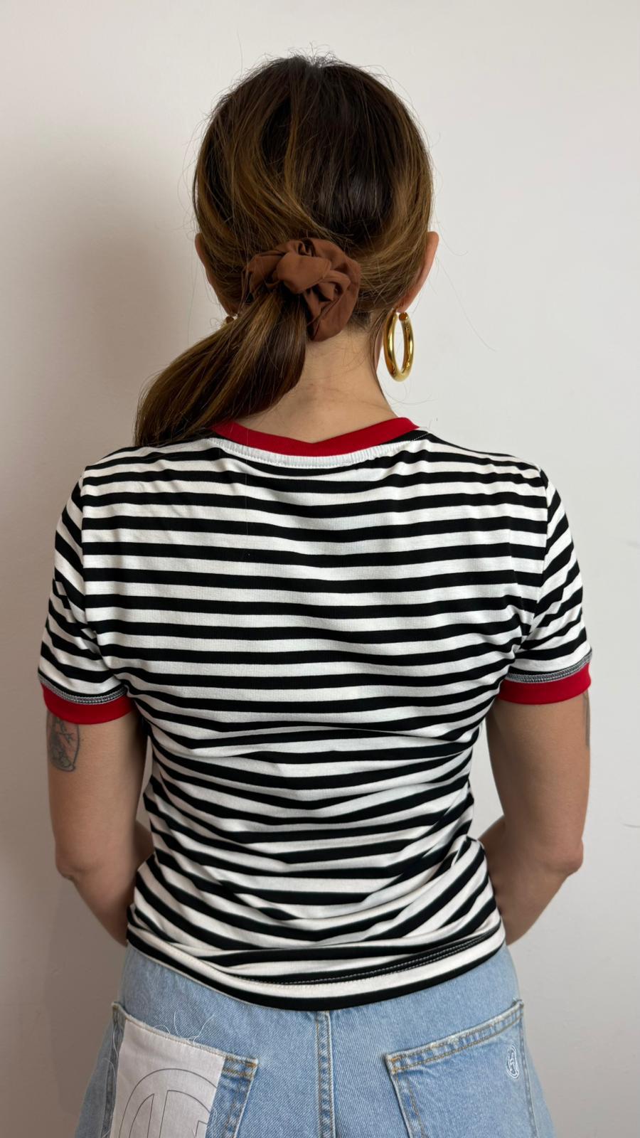 T Shirt A Righe Con Profili A Contrasto - Vicolo cod. UAB0398 main:sha1=2aadc06d74f93e23999e63df52a89b2f6cab7706