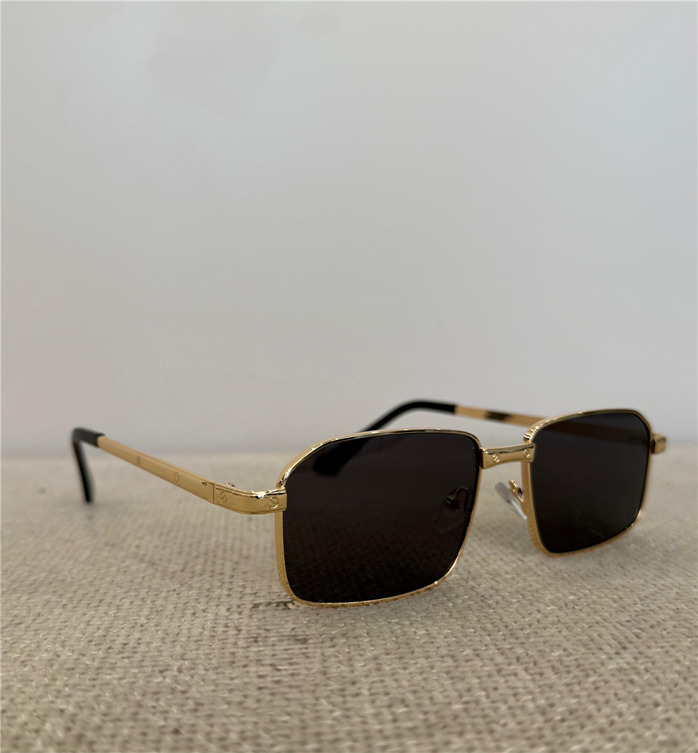Occhiali Da Sole Design Geometrico Rettangolare Montatura Larg. 14 Cm Aste 15 - Divisione Chickster's cod. 9283-ORO main:sha1=c162f312fdc5e90850ca0bec362d592b296092c7