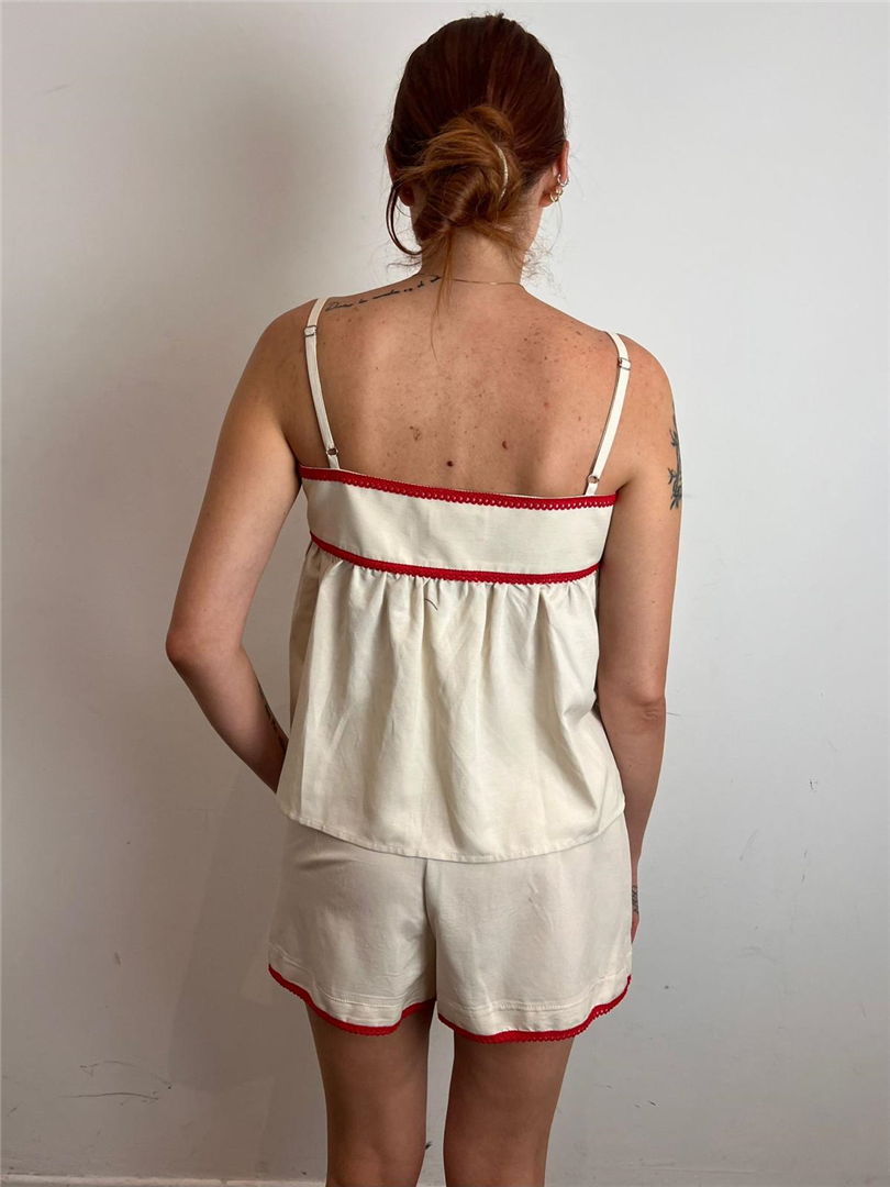Twin Set Canotta E Shorts Con Profili Ricamo - Vicolo cod. TAB2756 main:sha1=59a0dfb96d41fc14262a68d75d1d69a4e0342851