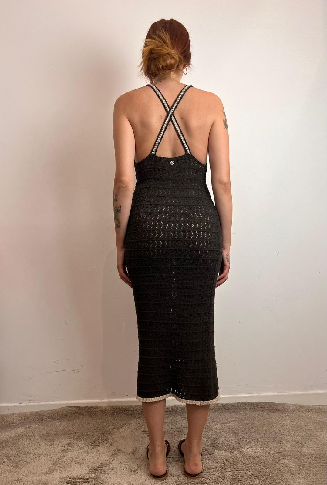 Abito Midi Crochet Scollo A V - Please cod. A8510P9124 main:sha1=1e81fc27acd5d9f730881d2e62740d8055d5e9c8