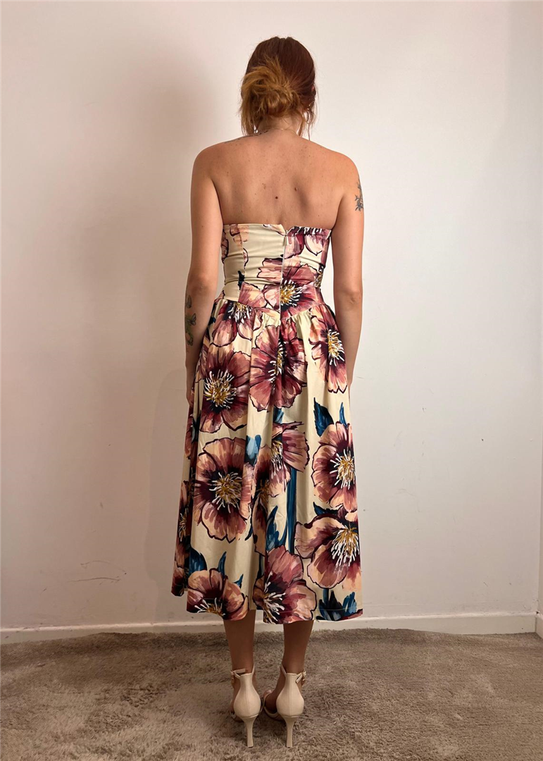 Abito Midi Con Scollo Dritto Fantasia Floreale - Imperial cod. AFCOLYQ main:sha1=cba55d8ddb5592f4af646370209c58c64b68134a