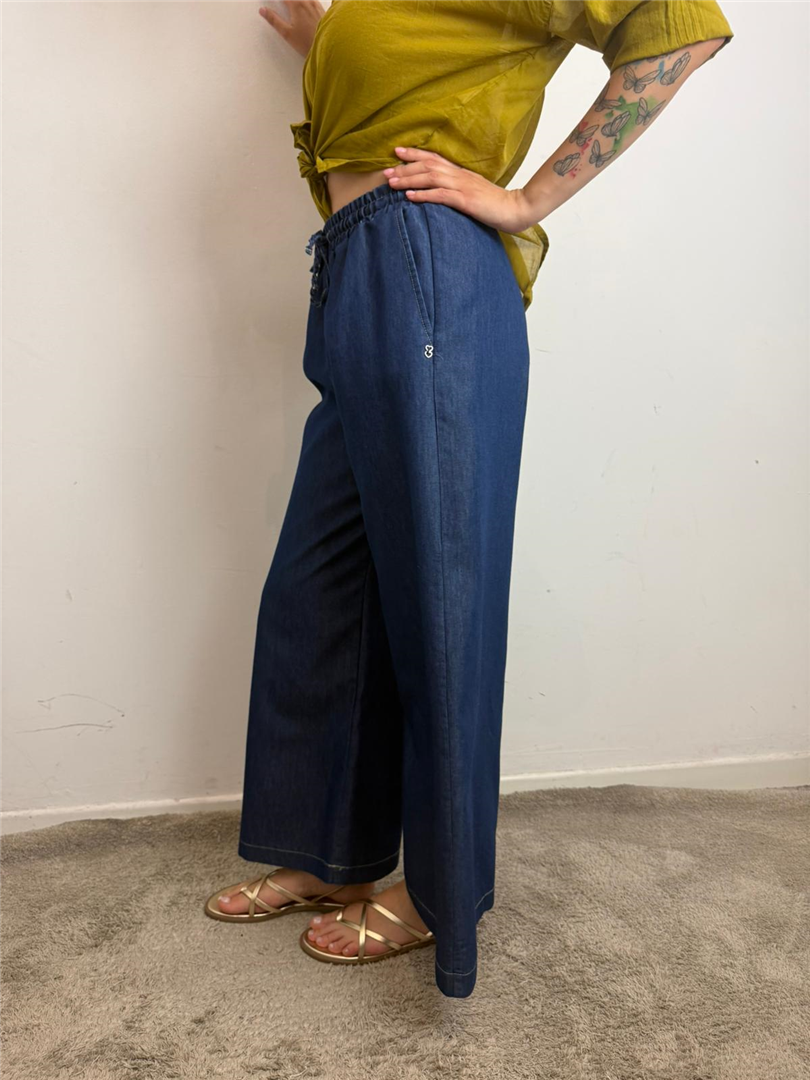 Pantalone Palazzo In Chambray Con Coulisse - Please cod. P3OMBUJC10 main:sha1=e87fca96bbb14bf9e57b369cd4d6ff1ef2b685e6