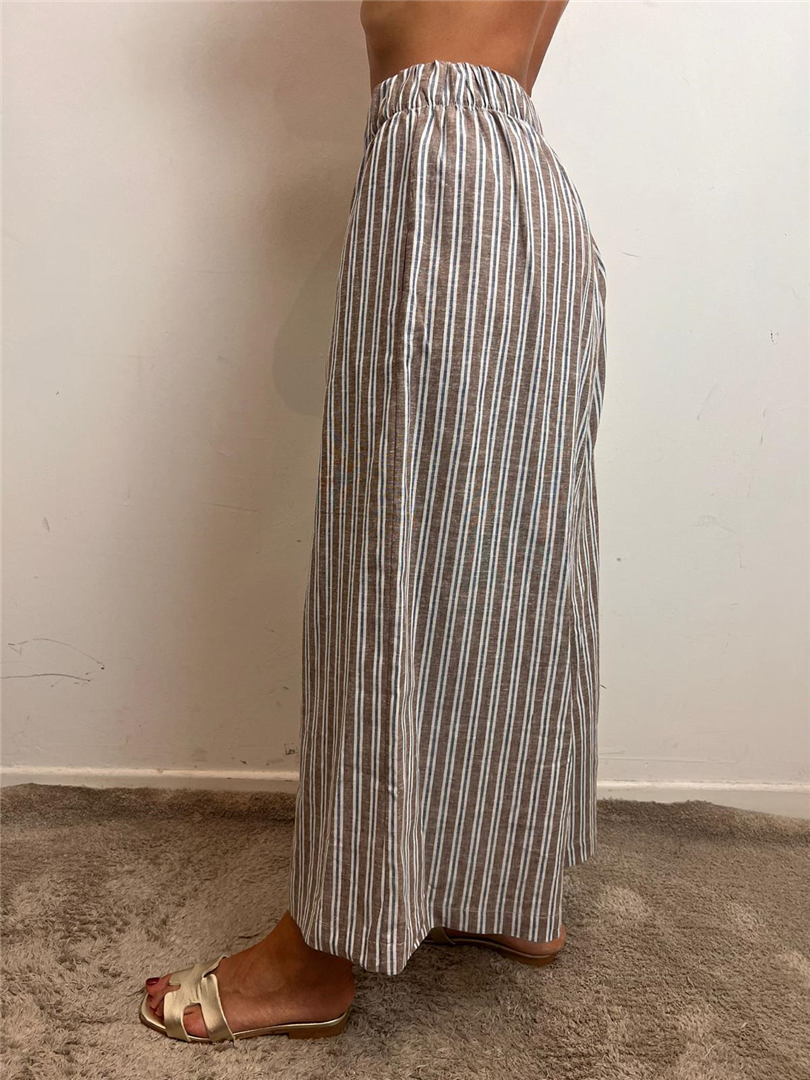 Pantalone Palazzo A Righe Con Elastico In Vita - Philia Loft cod. D02E1355 main:sha1=57af52e78d700afc5b750853645947b12f11d995