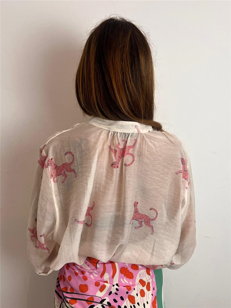 Camicia Collo Alla Coreana Leopardo Rosa - Haveone cod. CVS_Q492 main:sha1=66bfa4916914c7bcf2d0a62ca02bd6160a666fdf