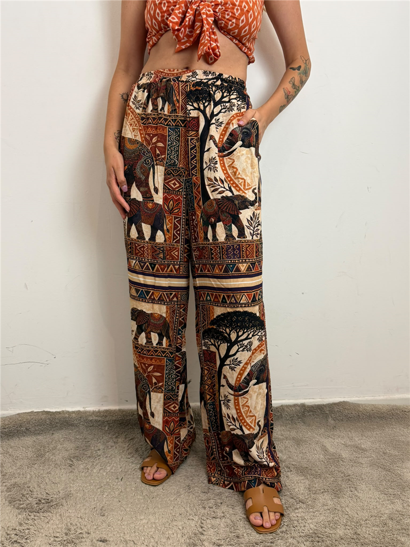 Pantalone Palazzo Con Elastico In Vita Fantasia Etnica - Vicolo cod. TAB3424 main:sha1=29662f5b18694b9d94e664156d750a3fd67022c5
