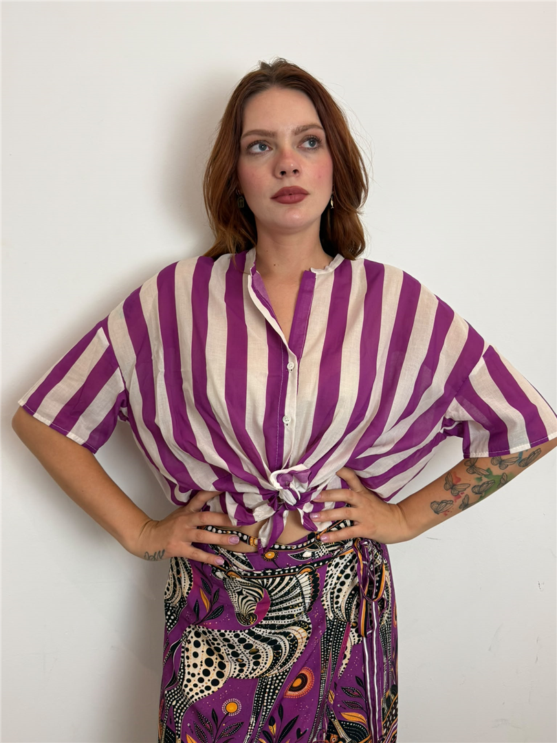 Camicia A Righe Collo Alla Coreana - Vicolo cod. TAB3438 main:sha1=6bb858a5f5a1c7aec4d0dacdad257198fcde5bdb