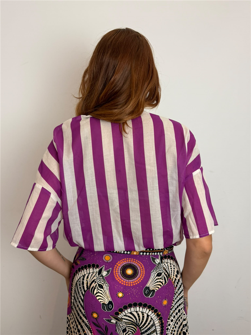 Camicia A Righe Collo Alla Coreana - Vicolo cod. TAB3438 main:sha1=1de37552ad8eb3c56c29d5156241110009c1d0ba