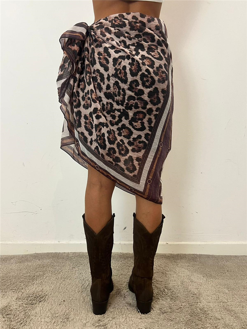 Gonna Foulard Layered Animal Print - Vicolo cod. TAC0837 main:sha1=2189216a3c8c11c0e2dfabd1581c7dee5a5c0638