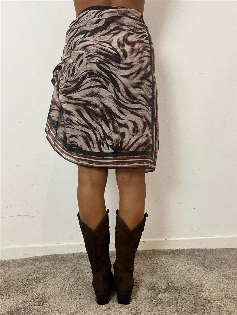 Gonna Foulard Layered Animal Print - Vicolo cod. TAC0834 main:sha1=9129d0fbf8556c73539f2e66b4ea30aed6f82e3b