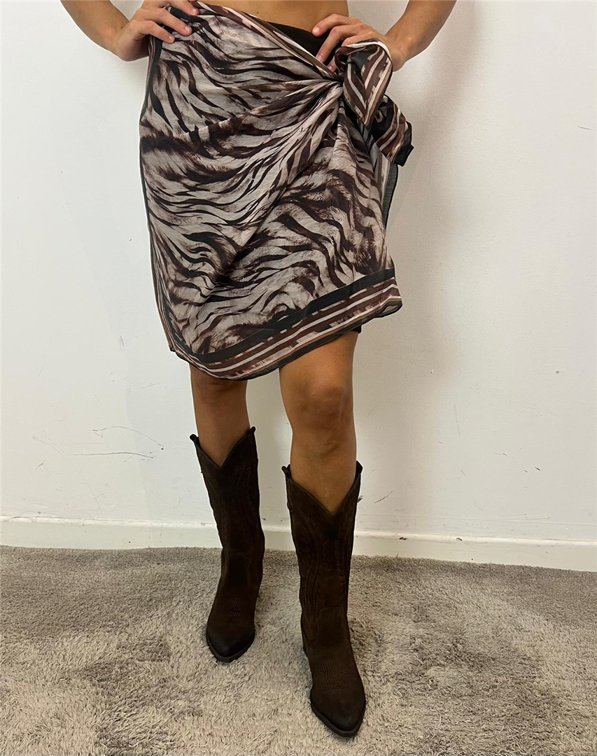 Gonna Foulard Layered Animal Print - Vicolo cod. TAC0834 main:sha1=88781508a54e47b9b345908a251e4aa12e1d8667