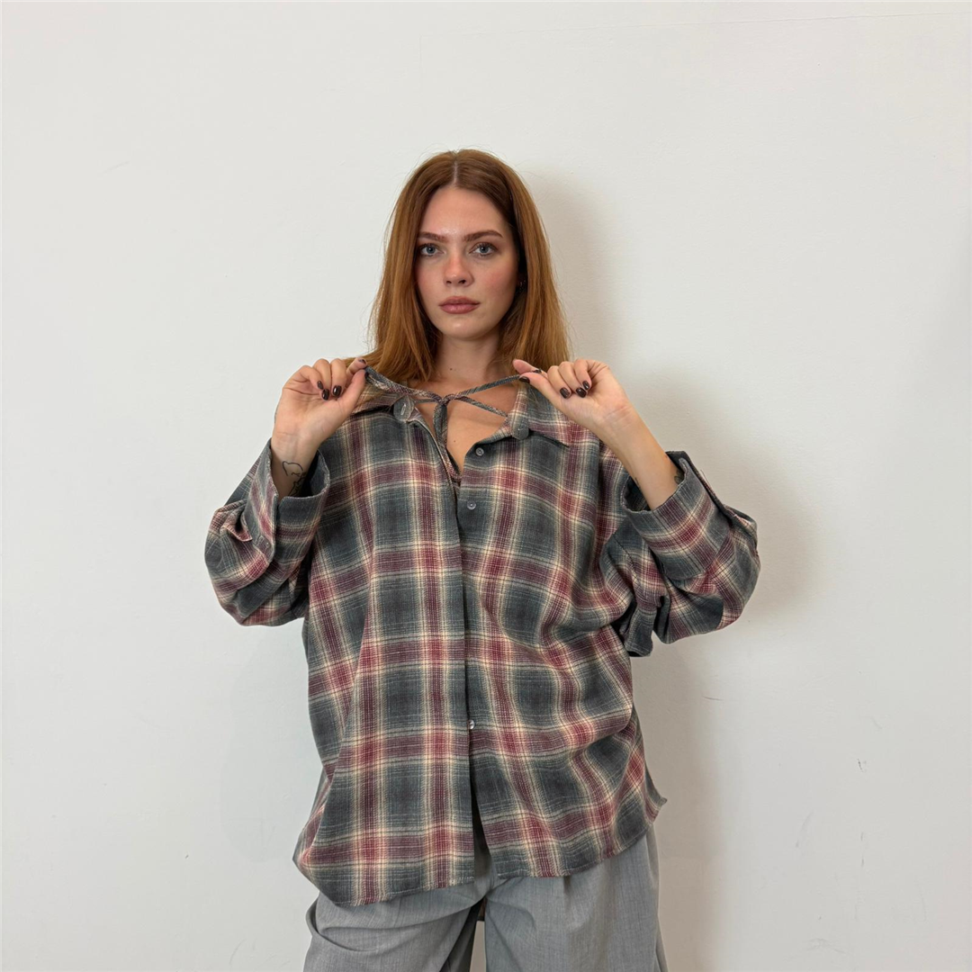 Camicia Over Check Con Bralette - Vicolo cod. TAC0969 main:sha1=ecfeefb8541c050a468a2b8bc716ef6ee1462b65