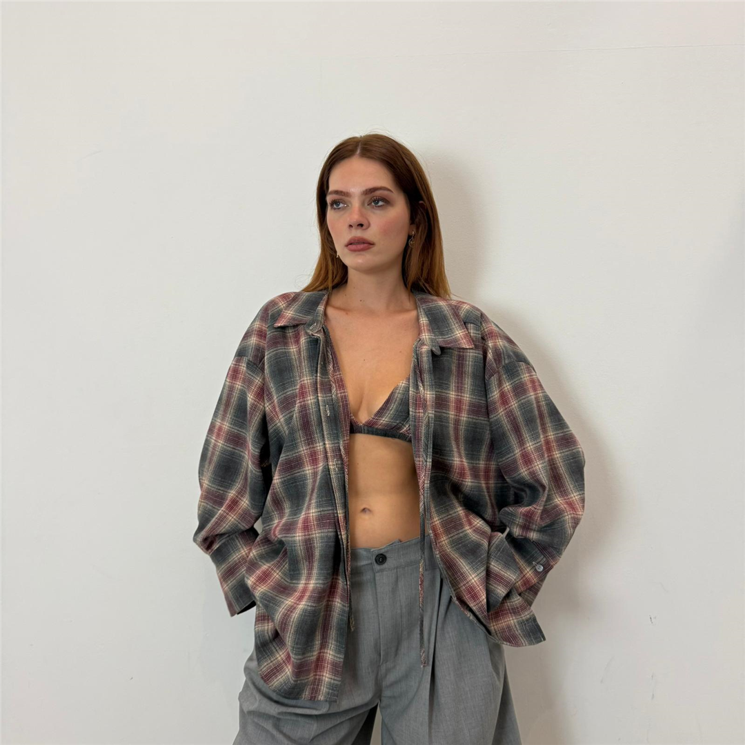 Camicia Over Check Con Bralette - Vicolo cod. TAC0969 main:sha1=e742df61e93529322568da6865b21b7fb1a90656