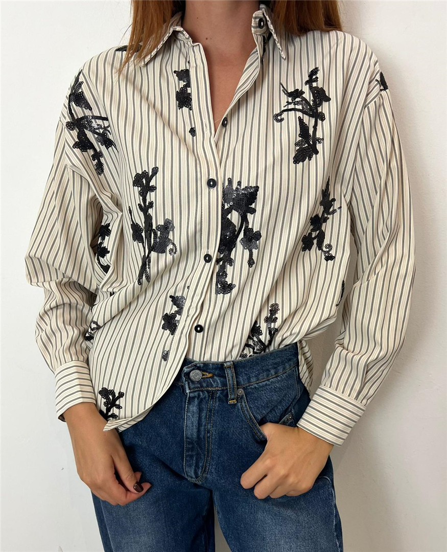 Camicia Rigato Paillettes - Haveone cod. CGE_R041 main:sha1=4c565741fd125595a3df61e0acc64525503aa5e3