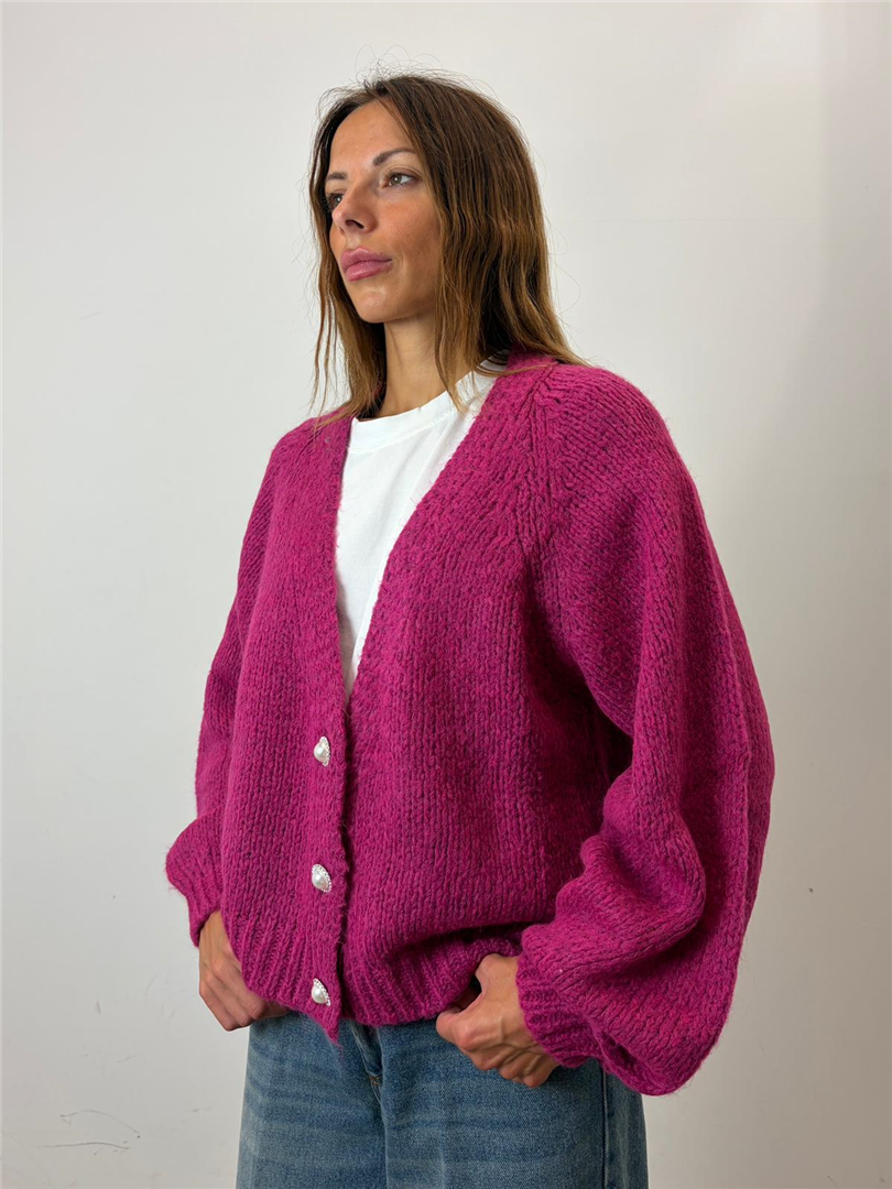 Cardigan Corta Sciallata 3 Bottoni Gioiello - Haveone cod. JIT_R027 main:sha1=ee35acd05f42cecd81058842a892bb06d90237a1