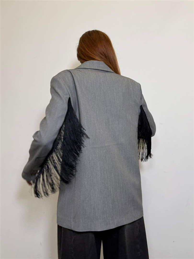 Blazer Over Con Dettaglio Frange - Sportive cod. TAC1053 main:sha1=d52577f5f52649ddfd19a7b5243aa64e894717f2