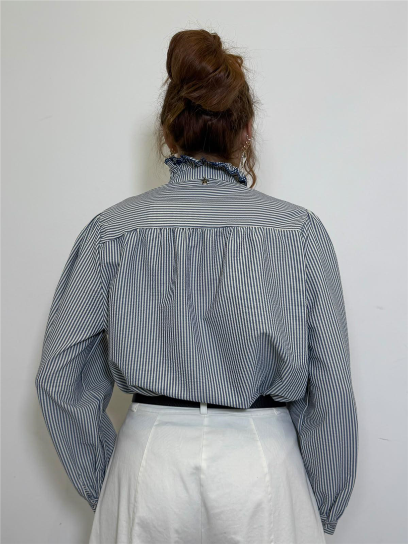 Camicia A Righe Con Ricami - Souvenir cod. D40V0476 main:sha1=b8b1b664fd05547d41301a19733305d87f6c3eaa