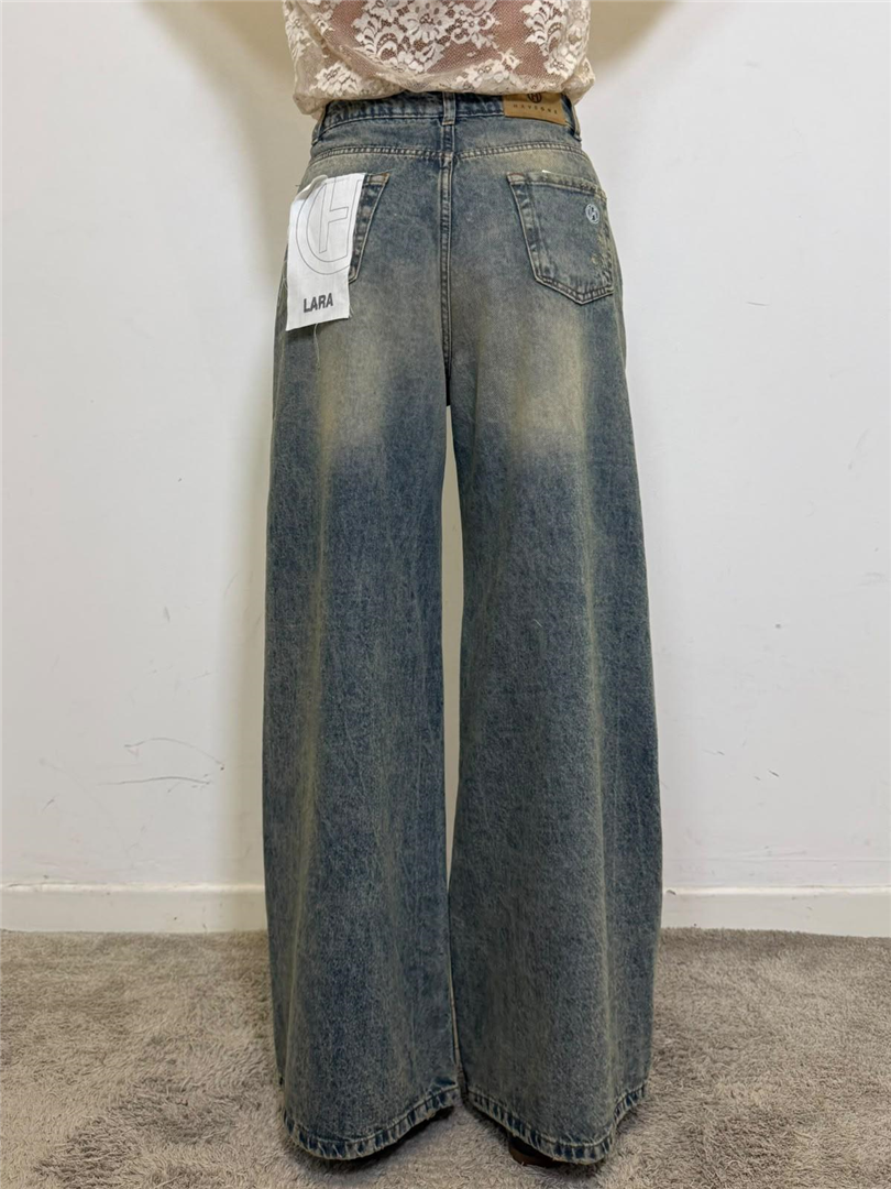 Jeans Lara Super Wide Denim Rotture - Haveone cod. PGZ_R072 main:sha1=b83ee3973b106450d37f75fb9136ee26296296db