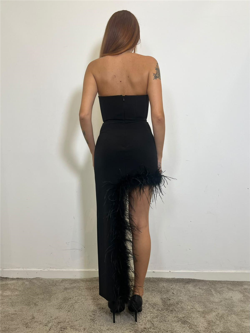 Swan Dress Abito Asimmetrico Con Piume Sul Fondo - Silence Limited cod. AB4268PLU main:sha1=0cf1f1f0660133095b8e4ee09bffc63168676259
