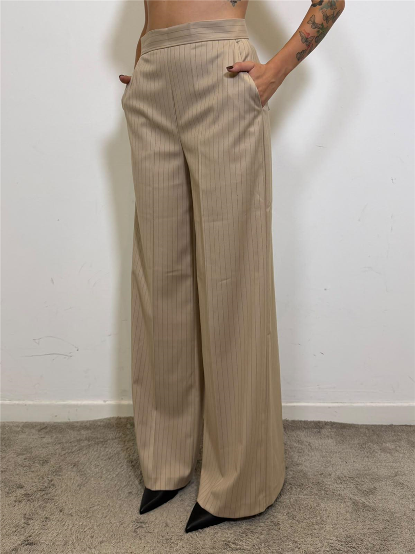 Janet Pants Pantalone Palazzo Gessato - Silence Limited cod. SLPA055 main:sha1=5c5a18846f8b57aad7260f59c0135b155a878479