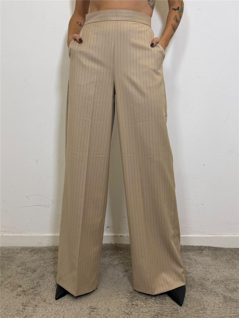 Janet Pants Pantalone Palazzo Gessato - Silence Limited cod. SLPA055 main:sha1=1e3afbbbbf1aaf377f286696ab5030b5bdcd9301