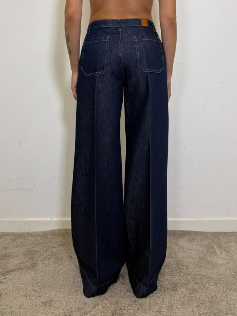 Jeans Gamba Ampia Con Cuciture A Contrasto - Please cod. P3OICQZC51 main:sha1=4955ab58499f4a67a46baade39c826ed7df06dac