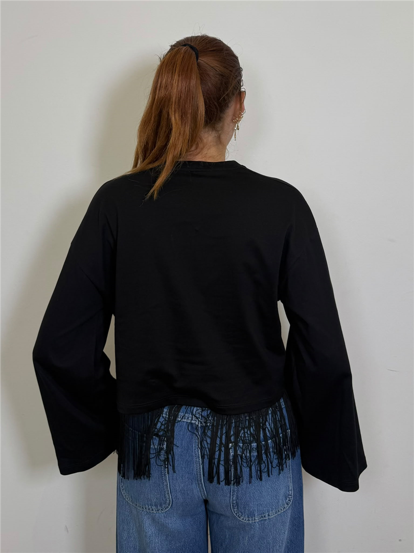 Tshirt Girocollo Manica Ampia Con Frange Sul Fondo - Vicolo cod. UAC0155 main:sha1=20deb996d4b15bd915f5767706ed9f71bf7a012a