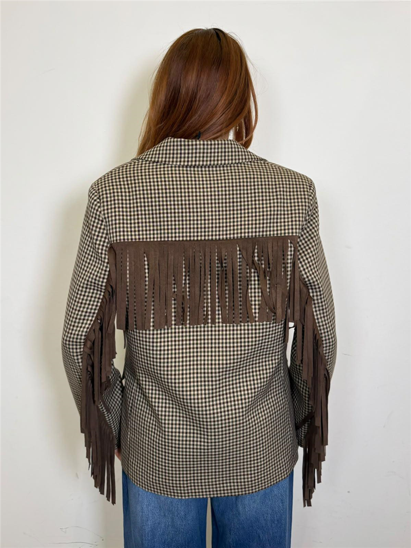 Blazer Over Pied De Poul Con Frange - Vicolo cod. TAC1316 main:sha1=dec5aa919a158b9dba4417ae2f8f2ad61823f2ac