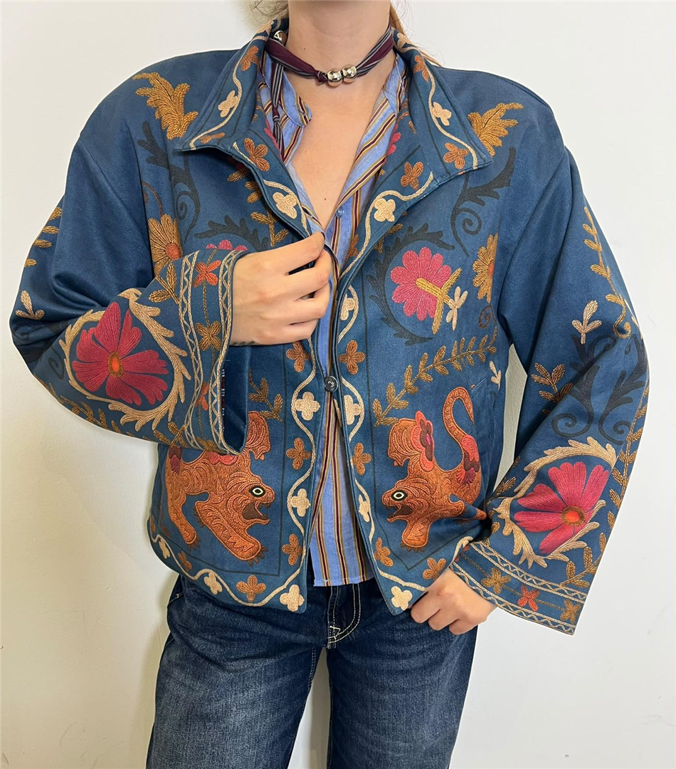 Bomber Ricamo Con Polso Rigato Stampa Drago - Haveone cod. KVS_R089 main:sha1=deb92f51b55d71a9a0e4a80539aa016ed0aa549e