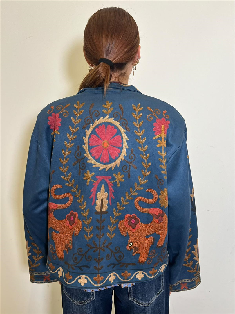 Bomber Ricamo Con Polso Rigato Stampa Drago - Haveone cod. KVS_R089 main:sha1=fc6518d927f13bdcf20c5adf00f165e288d5d6b0