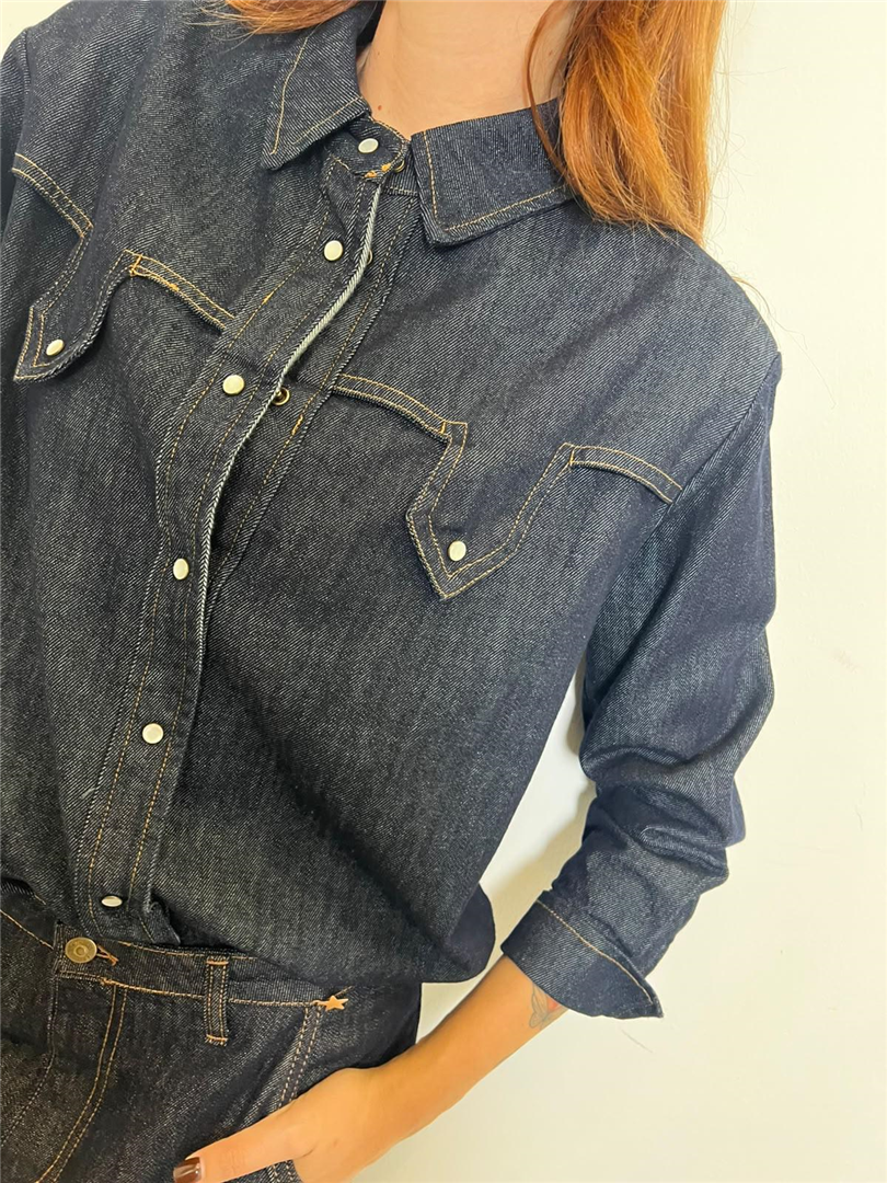 Camicia Denim Con Spalline - Souvenir cod. S40M0576 main:sha1=2088d0d6a4fbe7c61b80051dc3df02eaa499908e
