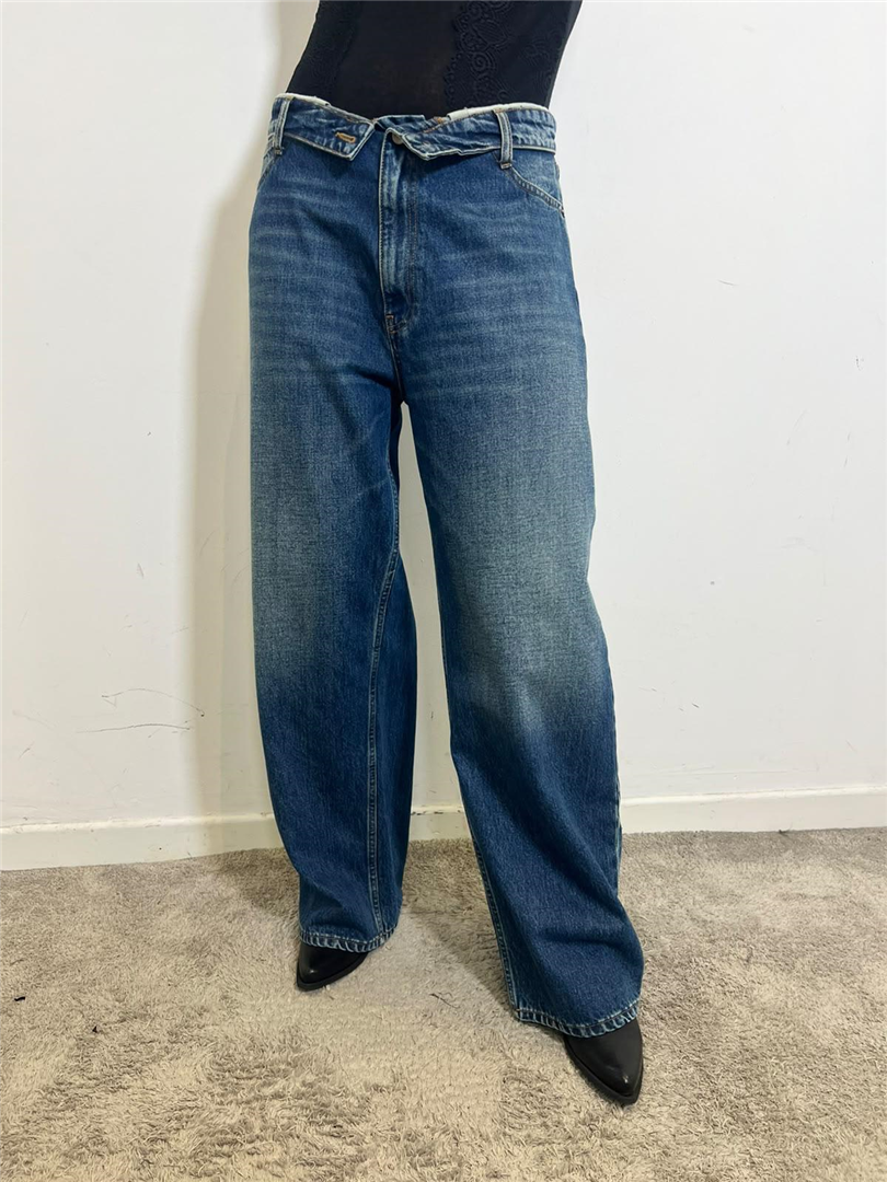Jeans Vita Alta Con Risvolto Su Fascia Superiore - Souvenir cod. M40G0012 main:sha1=51180250ee90311298259ed4c5c0d0695b9dbf57