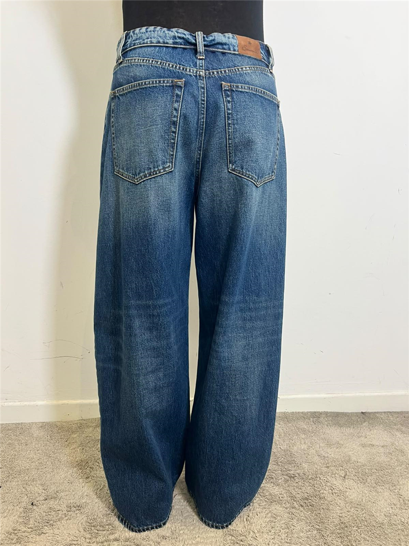 Jeans Vita Alta Con Risvolto Su Fascia Superiore - Souvenir cod. M40G0012 main:sha1=94484c57952b009e9c92696fc235d84847ac5100