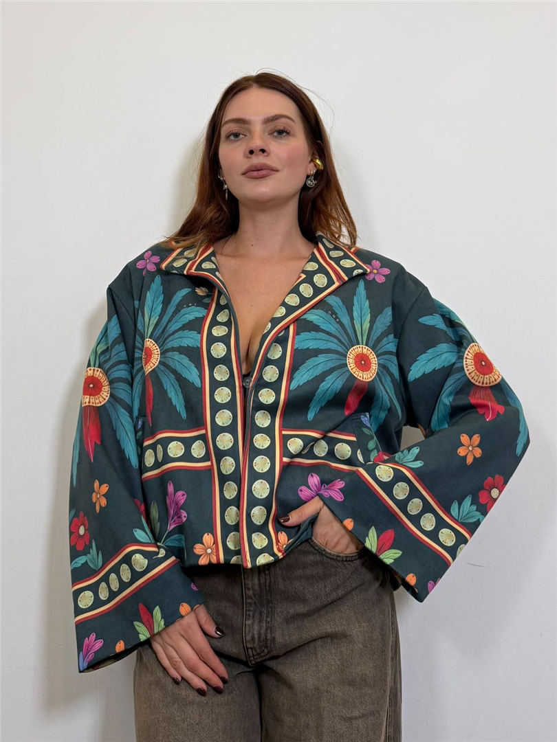 Bomber Stampa Palma Fiori - Haveone cod. KVS_R107 main:sha1=b84f31ea2d1f07612c147c0441df02487b9371b9