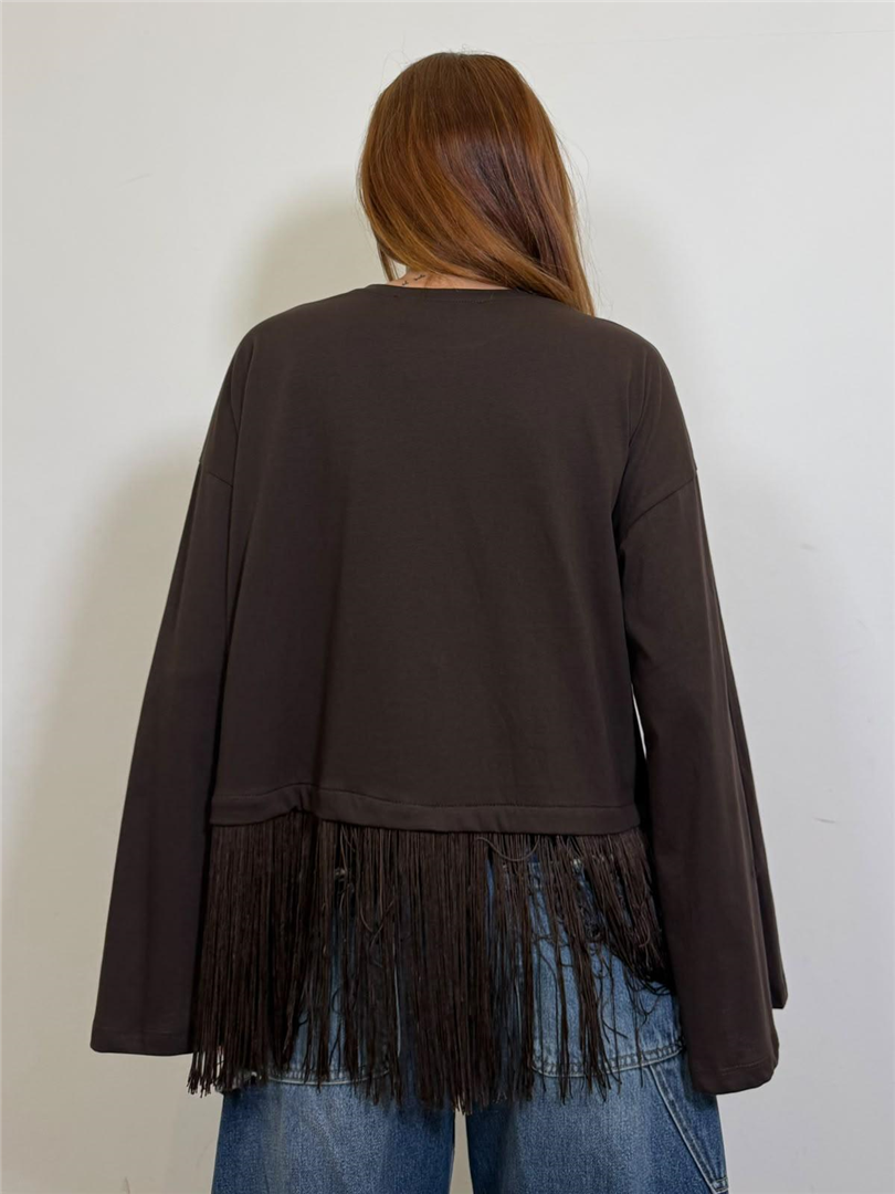 Maglia Manica Ampia Con Frange - Haveone cod. MSH_R225 main:sha1=0289e282380bfa83e52e9ed8744fa50842a93f5d