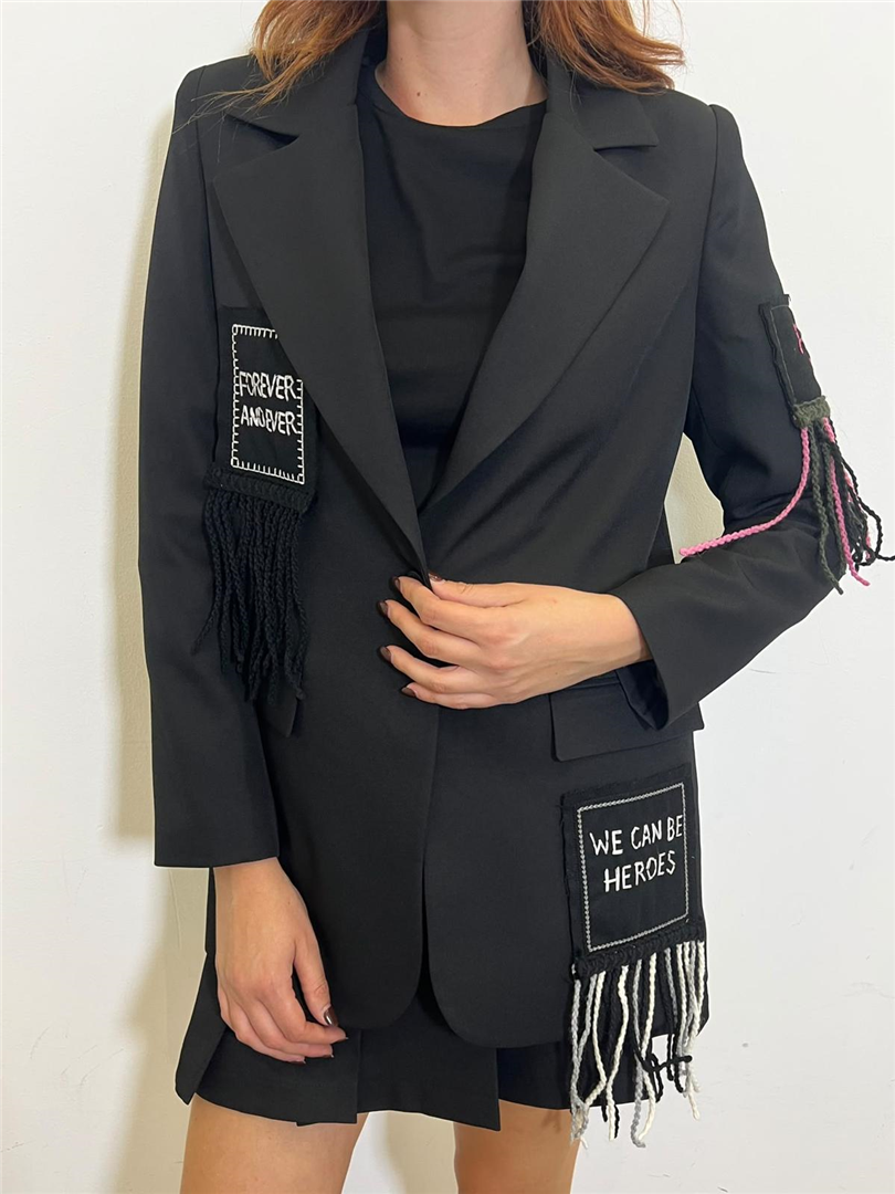 Blazer Over Con Patch E Frange - Vicolo cod. RAC0348 main:sha1=5392284cc1392865af693d491c00578232b1c2fe