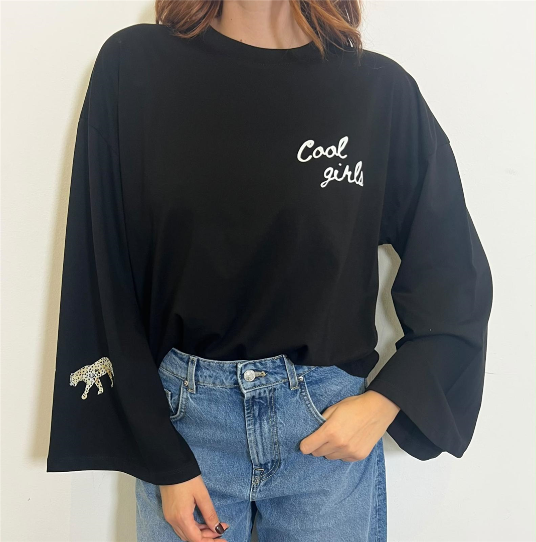 Tshirt Manica Ampia Stampa Cool Girls - Vicolo cod. RAC0240 main:sha1=397f0d69f9d46d5ad627d1dc86f926d5bac6c582
